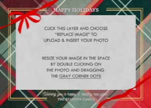 Simple Plaid Holiday Photo Card: Plaid Holiday Family Photo Card