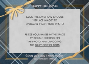 Simple Plaid Holiday Photo Card 3: Plaid Holiday Family Photo Card