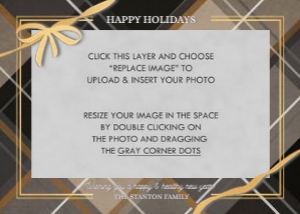 Simple Plaid Holiday Photo Card 4: Plaid Holiday Family Photo Card