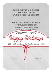 Simply Xmas Printable Christmas Card Template design preview