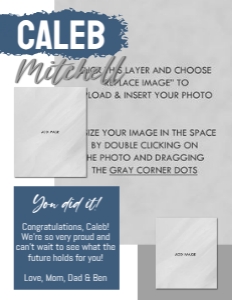 High School Senior Ad 1/4: Modern High School Senior Yearbook Ad - Quarter Page