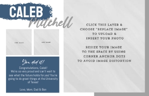 Half Page High School Senior Ad Page design preview