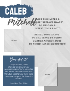 Senior Yearbook Ad Full Page - Editable Template design preview