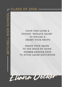 Photo Graduation Party Invite - Editable Template design preview
