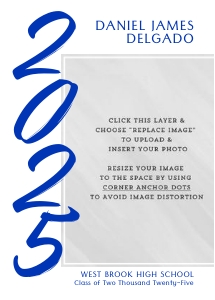 Senior Boy Graduation Card Editable Template design preview