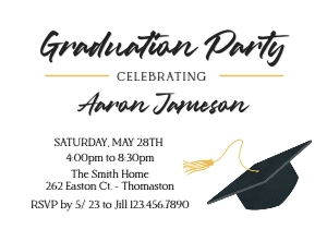 Graduation Announcement Insert Card Template design preview
