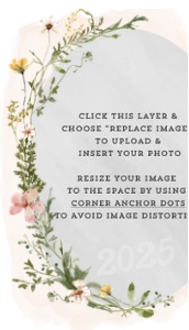Wildflower Girls Graduation Enclosure Card with Photo design preview