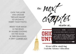 Graduation Next Chapter Printable Sign with Photo design preview