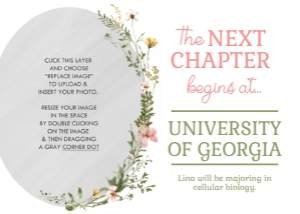 Wildflower Girls Next Chapter Graduation Sign design preview