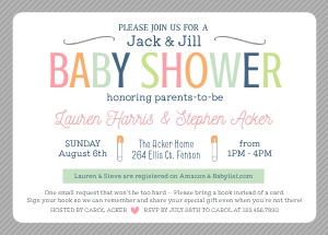Modern Co-Ed Baby Shower Invitation design preview