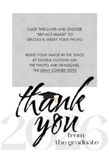 Simple Graduation Thank You Card design preview