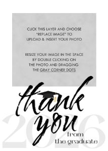 Simple Graduation Thank You Card 5x7: Simple Graduation Thank You Card