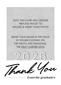 Joint Graduation Thank You Card design preview