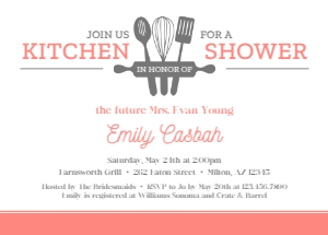 Kitchen Bridal Shower Invitation: Kitchen Bridal Shower Invitation Template