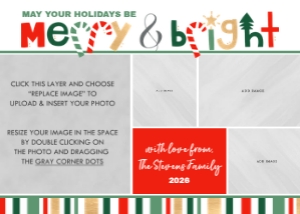Merry & Bright Holiday Photo Card 2: Merry & Bright Christmas Photo Card Template