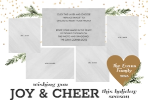 Joy & Cheer 1: Joy and Cheer Printable Christmas Card
