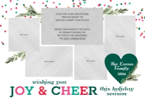 Joy & Cheer 2: Joy and Cheer Printable Christmas Card