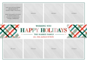 Charming Collage 1: Charming Collage Printable Christmas Card Template