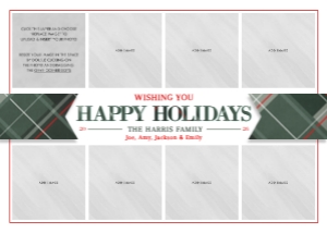 Charming Collage 2: Charming Collage Printable Christmas Card Template