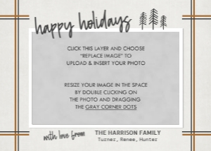 Neutral Holiday Christmas Photo Card Template design preview