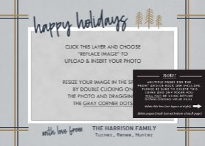 Neutral Holiday Card 5: Neutral Holiday Christmas Photo Card Template