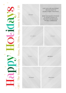 Rainbow Holidays Photo Collage Card Template design preview