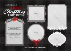 Memory Wall Holiday Card: Frames Printable Christmas Photo Card Template