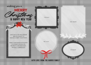 Frames Printable Christmas Photo Card Template design preview