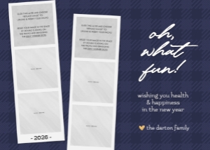 Photo Booth Strip Holiday Card - Blue: Photo Booth Strip Christmas Card Template