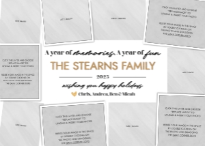 Year of Memories Holiday Photo Card Template design preview