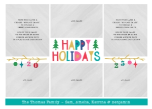 Whimsical Family Christmas Card Template - 6 Photos design preview