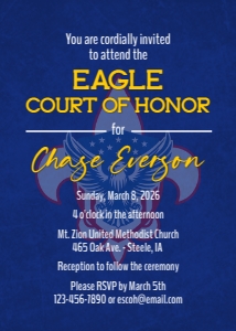 Court of Honor Scout Invitation: Court of Honor Invitation Template