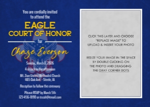 Court of Honor Scout Invitation with Photo: Court of Honor Invitation Template
