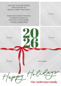 Tied with a Bow Multi-Photo Holiday Card: Tied with a Bow Multi-Photo Holiday Card