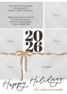 Tied with a Bow Multi-Photo Holiday Card 2: Tied with a Bow Multi-Photo Holiday Card