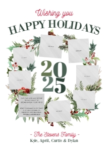 Photo Wreath Holiday Card design preview