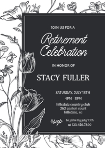 Floral Retirement Party Invitation: Floral Retirement Party Invitation
