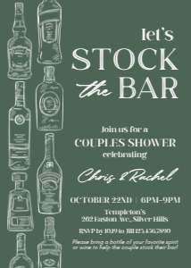 Stock the Bar Party Invitation 2: Stock the Bar Party Invitation