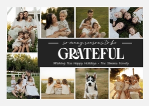 Reasons To Be Grateful Holiday Card design preview