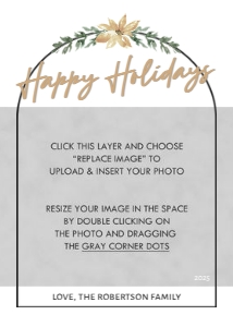Simple Arched Frame Holiday Photo Card design preview