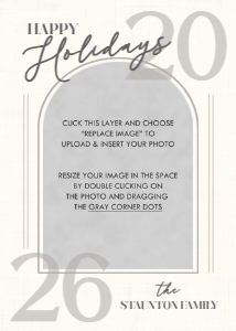 Simple Arched Photo Holiday Card - Cream: Simple Arched Photo Christmas Card