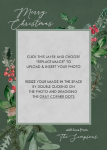 Botanical Frame Holiday Card: Botanical Frame Holiday Card