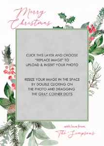 Botanical Frame Holiday Card 4: Botanical Frame Holiday Card