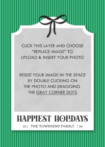 Bright Preppy Pinstripe Holiday Card - Green: Bright Preppy Pinstripe Holiday Card