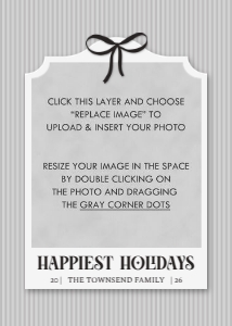 Preppy Pinstripe Holiday Card - Gray: Preppy Striped Holiday Card