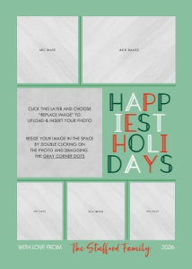 Happiest Holidays Photo Card 2: Happiest Holidays Multiple Photo Card