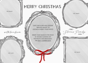 Vintage Frames Christmas Card - White: Vintage Frames Christmas Photo Card