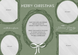 Vintage Frames Christmas Photo Card design preview