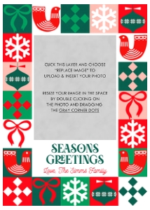 Colorful Geometric Christmas Card 1: Colorful Geometric Christmas Photo Card