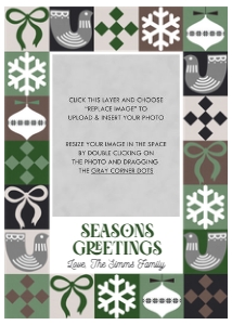 Colorful Geometric Christmas Card 4: Colorful Geometric Christmas Photo Card